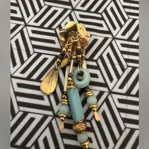 Tabra Gold Vermeil Flower Single Earring with Jade Accents